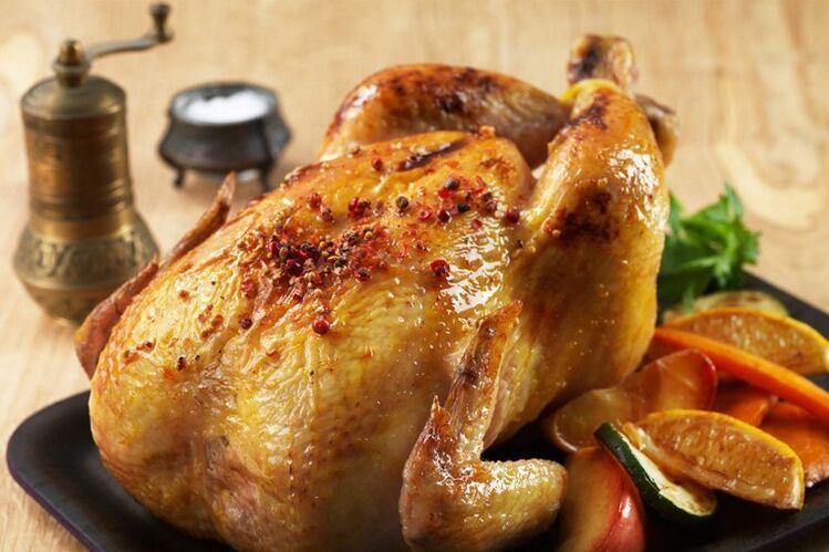 Pollo al horno para una dieta proteica