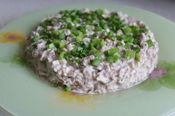 Ensalada de huevo con cebolla de la dieta Dukan